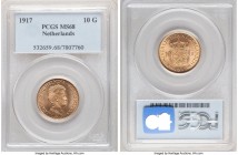 Wilhelmina I gold 10 Gulden 1917 MS68 PCGS, KM149. Nearly flawless. Tied for finest certified across both PCGS and NGC.

HID09801242017

© 2020 Herita...