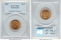 Wilhelmina I gold 10 Gulden 1927 MS67 PCGS, KM162. Tied for finest certified across both PCGS and NGC. 

HID09801242017

© 2020 Heritage Auctions | Al...