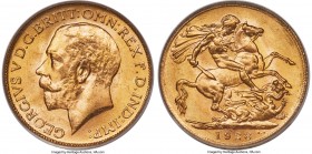 George V gold Sovereign 1928-SA MS66 PCGS, Pretoria mint, KM21. A premier example of the date adorned with unabating mint radiance, virtually undimini...