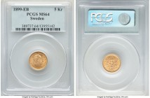 Oscar II gold 5 Kronor 1899-EB MS64 PCGS, KM756. Graced with golden frost and arguably conservatively graded. 

HID09801242017

© 2020 Heritage Auctio...