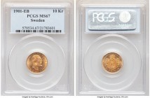 Oscar II gold 10 Kronor 1901-EB MS67 PCGS, KM767. Stunningly mirrorlike and very near perfect in every respect. 

HID09801242017

© 2020 Heritage Auct...