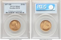 Oscar II gold 20 Kronor 1877-EB MS64 PCGS, KM748. "OCH" instead of "O" in royal title. 

HID09801242017

© 2020 Heritage Auctions | All Rights Reserve...