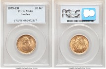 Oscar II gold 20 Kronor 1879-EB MS65 PCGS, KM748. A luminous offering absent any mentionable flaws. 

HID09801242017

© 2020 Heritage Auctions | All R...
