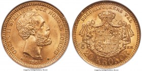 Oscar II gold 20 Kronor 1881-EB MS66 NGC, KM748. Veiled in soft golden brilliance - a true gem example of the type, 

HID09801242017

© 2020 Heritage ...