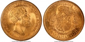 Oscar II gold 20 Kronor 1885-EB MS66 PCGS, KM748. A mesmerizing example revealing fluid golden luster at every turn. 

HID09801242017

© 2020 Heritage...
