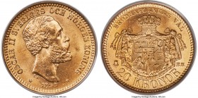 Oscar II gold 20 Kronor 1890-EB MS67 PCGS, KM748. A shimmering beauty graced with a near-perfect appearance.

HID09801242017

© 2020 Heritage Auctions...
