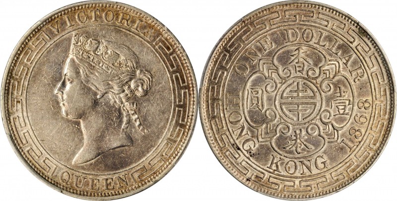 HONG KONG

HONG KONG. Dollar, 1868. Hong Kong Mint. Victoria. PCGS Genuine--Sc...
