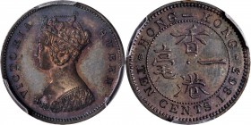 HONG KONG

HONG KONG. 10 Cents, 1863/33. Hong Kong Mint. Victoria. PCGS PROOF-64 Gold Shield.

KM-6.1; Mars-C18. Plain Edge / Coin Die Axis variet...