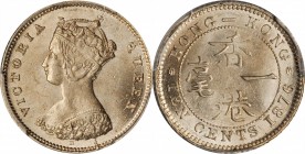 HONG KONG

HONG KONG. 10 Cents, 1876-H. Heaton Mint. Victoria. PCGS MS-63 Gold Shield.

KM-6.3; Mars-C18. The "1" in "1876" is boldly double punch...