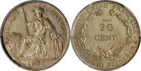FRENCH INDO-CHINA

FRENCH INDO-CHINA. Copper-Nickel 20 Cents Essai (Pattern), 1937. Paris Mint. PCGS SPECIMEN-64 Gold Shield.

cf. KM-E31; Lec-232...