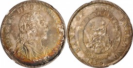 George III (1760-1820)

GREAT BRITAIN. Bank Dollar, 1804. London Mint. George III. NGC MS-65.

S-3768; KM-Tn1. Always a popular type, this robust ...