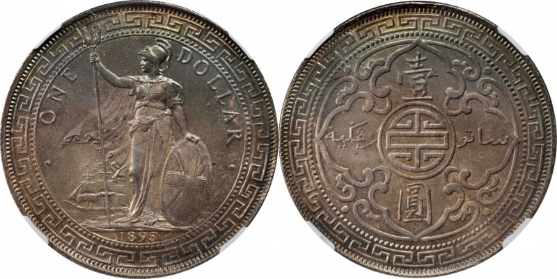 Edward VII to current (since 1902)

GREAT BRITAIN. Trade Dollar, 1895-B. Bomba...