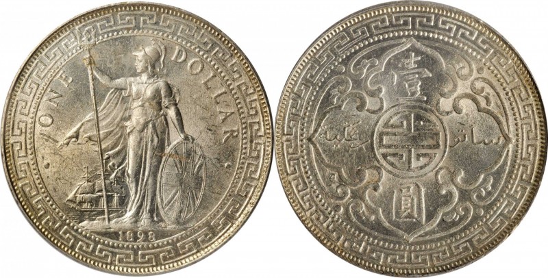 Edward VII to current (since 1902)

GREAT BRITAIN. Trade Dollar, 1898-B. Bomba...