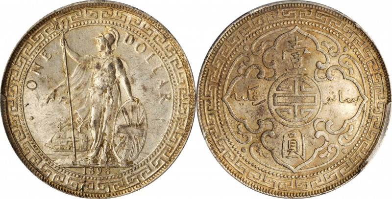 Edward VII to current (since 1902)

GREAT BRITAIN. Trade Dollar, 1898-B. Bomba...