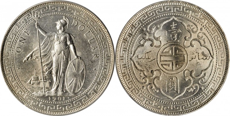 Edward VII to current (since 1902)

GREAT BRITAIN. Trade Dollar, 1901-C. Calcu...