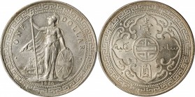 Edward VII to current (since 1902)

GREAT BRITAIN. Trade Dollar, 1910/00-B. Bombay Mint. PCGS MS-61 Gold Shield.

KM-T5; Mars-BTD1; Prid-20. Overd...
