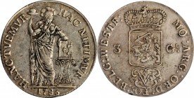 NETHERLANDS EAST INDIES

NETHERLANDS EAST INDIES. West Friesland. 3 Gulden, 1786. PCGS EF-45 Gold Shield.

Dav-424; KM-140. Always a popular type,...