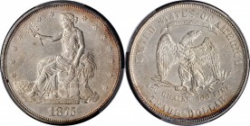 UNITED STATES OF AMERICA

UNITED STATES OF AMERICA. Trade Dollar, 1875-S. San Francisco Mint. PCGS AU-55 Gold Shield.

KM-108. Brilliant in the ce...