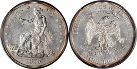 UNITED STATES OF AMERICA

UNITED STATES OF AMERICA. Trade Dollar, 1876-S. San Francisco Mint. PCGS MS-62 Gold Shield.

KM-108. Frosty and white in...