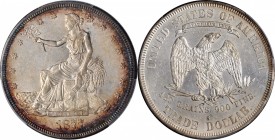 UNITED STATES OF AMERICA

UNITED STATES OF AMERICA. Trade Dollar, 1877-S. San Francisco Mint. PCGS Genuine--Altered Surfaces, Unc Details Gold Shiel...