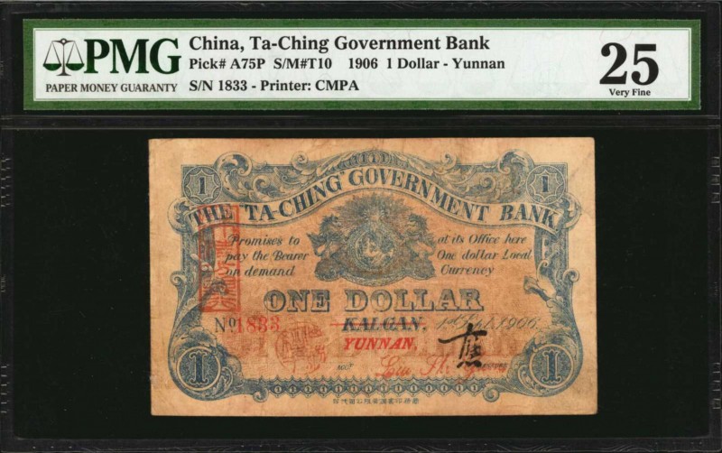 CHINA--EMPIRE

Rare Ta-Ching Govt. Bank 1 Dollar Yunnan Branch

(t) CHINA--E...