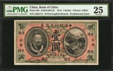 CHINA--REPUBLIC

(t) CHINA--REPUBLIC. Bank of China. 1 Dollar, 1913. P-30e. PMG Very Fine 25.

(S/M#C294-42). Without English branch. Printed by A...