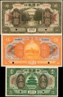 CHINA--REPUBLIC

(t) CHINA--REPUBLIC. Bank of China. 1, 5 & 10 Yuan, 1918. P-51fs, 52fs & 53s. Specimens. About Uncirculated.

3 pieces in lot. A ...