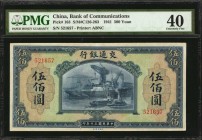 CHINA--REPUBLIC

(t) CHINA--REPUBLIC. Bank of Communications. 500 Yuan, 1941. P-163. PMG Extremely Fine 40.

(S/MEC126-263). Printed by ABNC. An a...