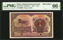 CHINA--REPUBLIC

(t) CHINA--REPUBLIC. National Industrial Bank. 1, 5 & 10 Yuan, 1924. P-525s, 526s & 527s. Specimens. PMG Choice Uncirculated 64 to ...