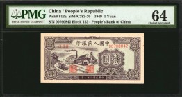 CHINA--PEOPLE'S REPUBLIC

CHINA--PEOPLE'S REPUBLIC. People's Bank of China. 1 Yuan, 1949. P-812a. PMG Choice Uncirculated 64.

(S/M#C282-20). Bloc...