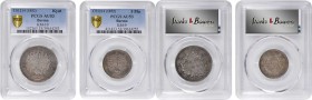 BURMA

BURMA. Duo of Silver Denominations (2 Pieces), CS 1214 (1852). Both PCGS AU-53 Gold Shield.

1) Kyat. KM-10. 2) 5 Mu. KM-9.

1852年緬甸孔雀1緬元...