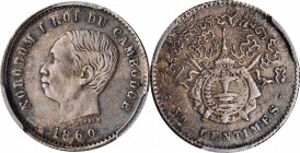 CAMBODIA

CAMBODIA. 50 Centimes, 1860. Norodom I. PCGS AU-55 Gold Shield.

KM-45.1; Lec-45. A problem-free coin with pervasive, dark gray toning, ...