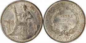 FRENCH INDO-CHINA

FRENCH INDO-CHINA. Piastre, 1906-A. Paris Mint. PCGS MS-62 Gold Shield.

KM-5a.1; Gad-35; Lec-289. A decently struck coin with ...
