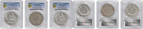 FRENCH INDO-CHINA

FRENCH INDO-CHINA. Trio of Piastres (3 Pieces), 1904-26. Paris Mint. All PCGS AU-58 Gold Shield Certified.

1) 1904-A. KM-5a.1;...