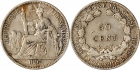 FRENCH INDO-CHINA

FRENCH INDO-CHINA. 50 Cents, 1895-A. Paris Mint. PCGS VF-30 Gold Shield.

KM-4; Lec-257. A wholesome coin with honest, even wea...