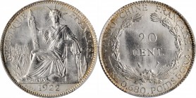 FRENCH INDO-CHINA

FRENCH INDO-CHINA. 20 Cents, 1922-A. Paris Mint. PCGS MS-66+ Gold Shield.

KM-17.1; Lec-222. Pop: 2, two graded finer by PCGS. ...