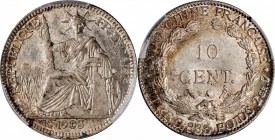 FRENCH INDO-CHINA

FRENCH INDO-CHINA. 10 Cents, 1903-A. Paris Mint. PCGS MS-63 Gold Shield.

KM-9; Lec-146. A decently struck coin with pleasing o...