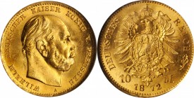 German States

GERMANY. Prussia. 10 Mark, 1872-A. Berlin Mint. Wilhelm I. NGC MS-65.

Fr-3819; KM-502. A well struck coin with full frosty luster....