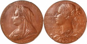 Victoria (1837-1901)

GREAT BRITAIN. Bronze Diamond Jubilee Medal, 1897. PCGS SPECIMEN-65 Gold Shield.

Eimer-1817a; BHM-3506. Commemorating Queen...