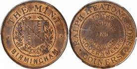 Victoria (1837-1901)

GREAT BRITAIN. Birmingham. Ralph Heaton & Sons. Bronze Advertising Token, ND (ca. 1890). PCGS Genuine--Edge Repaired, Unc Deta...
