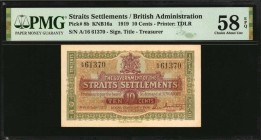 STRAITS SETTLEMENTS

STRAITS SETTLEMENTS. Government of the Straits Settlements. 10 Cents, 1919. P-8b. PMG Choice About Uncirculated 58 EPQ.

Prin...