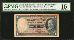 STRAITS SETTLEMENTS

STRAITS SETTLEMENTS. Government of the Straits Settlements. 1 Dollar, 1935. P-16b. PMG Choice Fine 15.

Printed by BWC. King ...