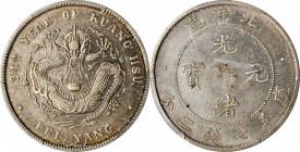 Chihli (Pei Yang)

(t) CHINA. Chihli (Pei Yang). 7 Mace 2 Candareens (Dollar), Year 34 (1908). PCGS Genuine--Cleaned, EF Details Gold Shield.

L&M...