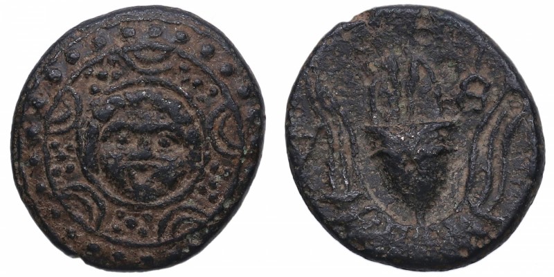 331-310 aC. Nicocreon. Salamina, Chipre. AE media unidad. Price 3158. Ae. Escudo...