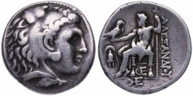 275-270 aC a título póstumo. Reyes de Macedonia. Alejandro III Magno (336-323). Pela (Macedonia). Tetradracma. Price 624. Müller 225. Ag. 16,66 g. Cab...