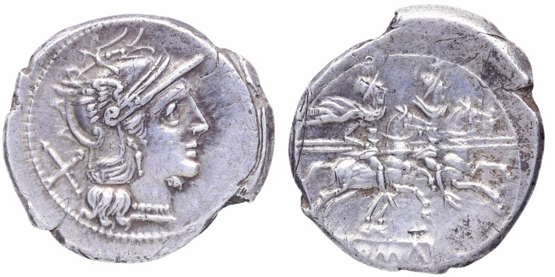 211 aC. Segunda guerra púnica (218-201 aC) . Roma. Denario. Craw 44/5. Ag. 4,03 ...