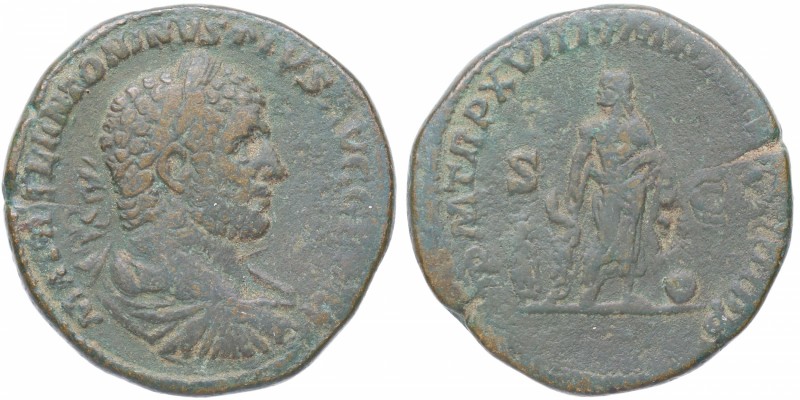 215 dC. Caracalla. Roma. Sestercio. RIC IV Caracalla 538a . Ae. 23,92 g.  M AVRE...