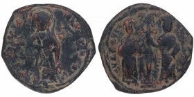 1050-1067. Constantino X Ducas y Eudocia. Constantinopla. Follis. SB 1853. Ae. BC+. Est.10.