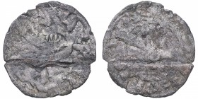 Alfonso IX (1188-1230). Sin ceca. Dinero leonés. MMM A9:5.52. Ve. 0,82 g. MBC-. Est.36.