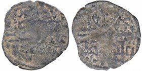 Alfonso X (1252-1284). Indeterminada. Dinero de seis líneas. MMM A10:4.15. Ve. 0,85 g. BC+. Est.15.